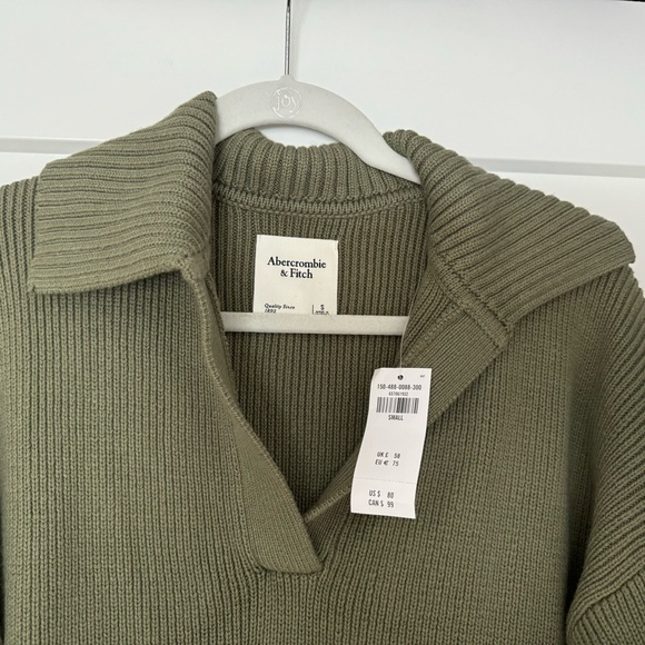 Abercrombie Long-Length Notch-Neck Sweater - NWT - Picture 6 of 7